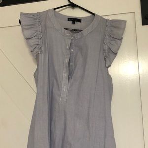 Blue white striped dress